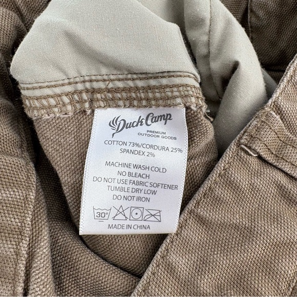 Duck Camp Mens Tan Cordura Stretch Outdoor Workwear Canvas Outdoors Pants - Picture 11 of 12